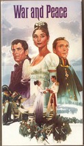 War and Peace VHS Audrey Hepburn Henry Fonda Herbert Lom 2 Tape Set - £1.56 GBP