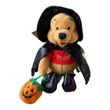 Disney Store Witch Winnie the Pooh Bear 9&quot; Bean Bag Plush Toy Halloween Y2K 2000 - £9.01 GBP