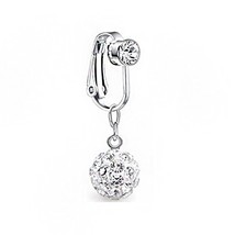 Butterfly Fake Belly Button Ring Moon Fake Belly Piercing Clip On Umbilical Nave - £10.38 GBP
