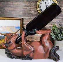 Ebros Brown Chestnut Equestrian Stallion Horse Wine Bottle Holder Caddy ... - $38.95