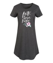 $26 Instant Message &#39;Faith Love Hope&#39; Flowers Short-Sleeve Dress Small NWOT - $11.39