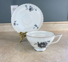 Royal Tettau Fine Porcelain Bavaria Germany White /Gray Flowers Tea Cup ... - $18.87 CAD