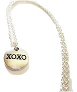 Silver XOXO Friendship Necklace Choker Length With XOXO Hugs and Kisses ... - £12.94 GBP