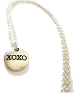 Silver XOXO Friendship Necklace Choker Length With XOXO Hugs and Kisses ... - $16.50