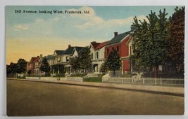 Frederick Maryland Dill Ave Looking West Showing Homes Postcard T6 - £6.27 GBP