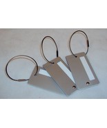Luggage Tags ~ Set of 3, Aluminum Shell w/Braided Cable &amp; Screw Latch ~ ... - £7.70 GBP