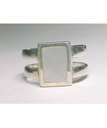 MOTHER of PEARL Vintage RING in Sterling Silver - Size 9 1/4 - £47.95 GBP