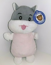 Cute Hamster Plush A&amp;A Global w/Tag Gray &amp; Pink Stuffed Animal 10&quot; Claw Machine - £3.94 GBP