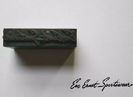 Eve Ernst Sportswear Metal Wood Vintage Printers Stamp Plate Atlantic City NJ - £12.37 GBP