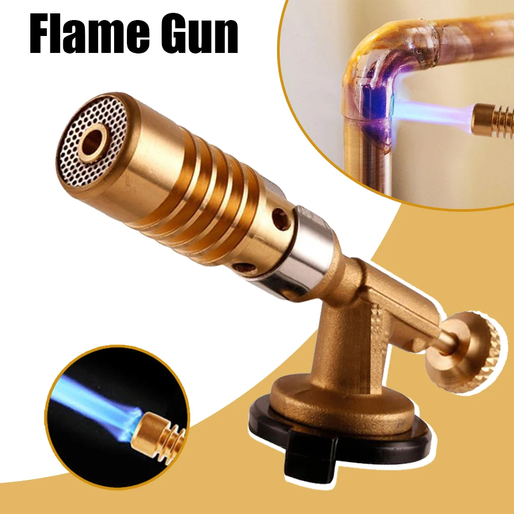 Torch Gas Burner Portable Welding Flame  High Temperature ss Copper Gas Torch zi - £43.29 GBP