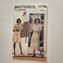 Butterick 6008 Misses 6-10 Petite Shirt Skirt Shorts Vintage 80s Sewing Patter - £6.32 GBP