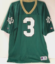 Notre Dame Fighting Irish Joe Montana #3 Vintage 90s NCAA Green White Jersey 48 - £41.22 GBP