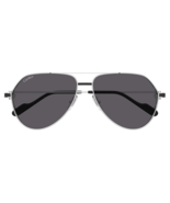 Cartier Sunglasses CT0334S Color 004 Silver with Grey Lenses Aviator Brand New - $1,225.00