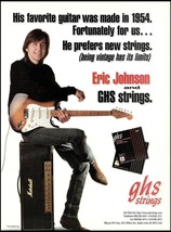Eric Johnson GHS Strings on Fender Stratocaster guitar ad print w/ Marshall amp  - £3.38 GBP