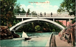 Vtg Postcard 1911 Victoria British Columbia BC Canada The Gorge Bridge Unused  - £5.94 GBP