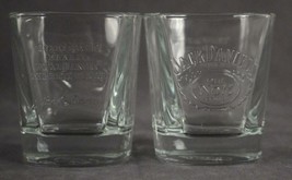 Vintage Advertising Barware 2PC Lot Jack Daniels Relief Old No 7 Rocks Glasses - £14.95 GBP