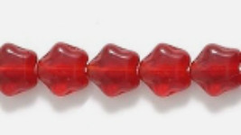 Czech Glass Star Beads, 6mm Transparent Ruby Red, 1 strand 100 stars - £1.78 GBP