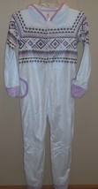 Justice Girl&#39;s Size 8 One Piece Hooded Pajamas PJ&#39;s Panda White Purple New - £20.50 GBP