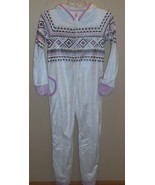 Justice Girl&#39;s Size 8 One Piece Hooded Pajamas PJ&#39;s Panda White Purple New - $25.73