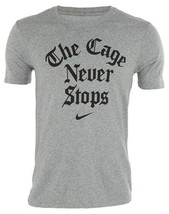 Nike Mens The Cage Never Stops T Shirt Size X-Large Color Grey Black - £40.67 GBP