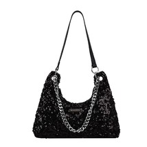 2023 Summer New Fashion Sequin Women&#39;s  Bag Large Capacity Casual Ladies Underar - £55.21 GBP