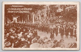 Knights of Columbus Procession Les Chevaliers de Colomb Postcard F25 - £15.91 GBP
