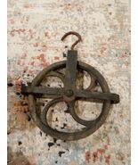 Cast Iron Vintage Industrial Wheel Farmhouse Pulley 7 Inch - $53.00