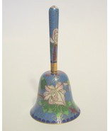 Cloissone Metal Bell Floral Images Curio Piece - £11.76 GBP