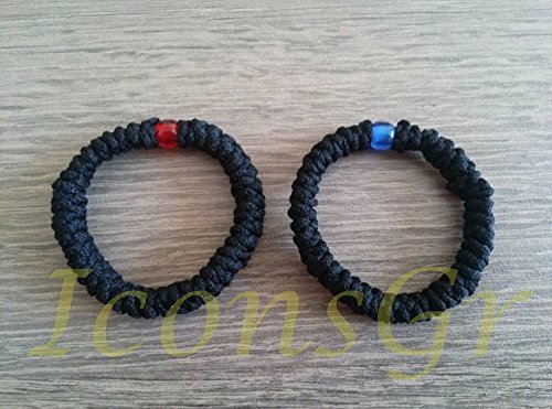 Handmade Christian Orthodox Greek Chotki, Komboskoini, Prayer Rope Elastic Setx2