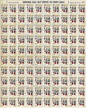 Mint Sheet of 1960 Christmas Seals - £6.26 GBP