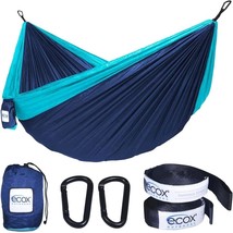 Outdoors Parachute Hammock Single With 2 Tree Straps, Portable, Hiking - £31.61 GBP