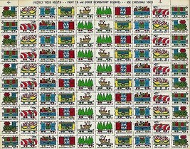 Mint Sheet of 1967 Christmas Seals - $6.88