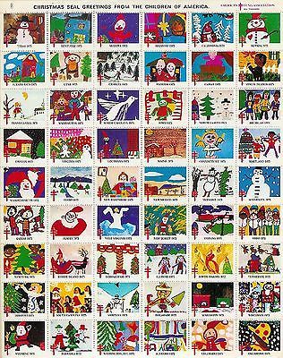 Primary image for Mint Sheet of 1975 Christmas Seals