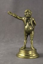 Vintage Metalware Solid Cast Brass Benjamin Franklin Figurine 5&quot; Round Base - £12.42 GBP