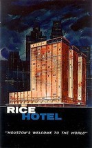 1970&#39;s Rice Hotel, Houston, Texas - £3.12 GBP