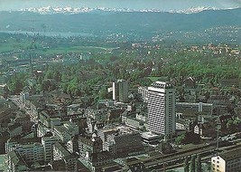 1974 Zurich Oerlikon Railway Station &amp; Hotel International aerial - £3.05 GBP