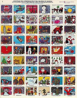 Mint Sheet of 1977 Christmas Seals - £4.69 GBP