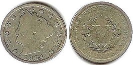 1904 Liberty &quot;V&quot; Nickel - £2.30 GBP