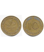 1950 - G Bundesrepublik German Ten Pfennig - Ex. F. - £3.11 GBP