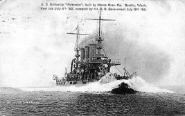 1911 U.S. Battleship &quot;Nebraska&quot; Anc Excelsior Tm. - £7.72 GBP