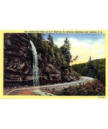 1940&#39;s Bridal Veil Falls on U.S. Highway 64, N.C. - £4.63 GBP