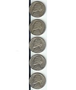 Lot #4 of 5 Jefferson Nickels 46-P, 47-P, 57-D, 58-D, 60-D - £3.85 GBP