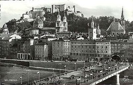 1961 Staatsbrucke mit Altstadt, Salzburg, Austria - real photo! - £7.08 GBP