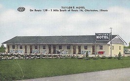 1940&#39;s Taylor&#39;s Motel, Charleston, Illinois - £3.85 GBP