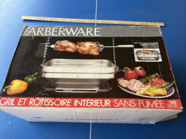 Vintage Farberware r4550 Smokeless Indoor Electric BBQ Grill Broiler Rot... - $4,104.95 MXN
