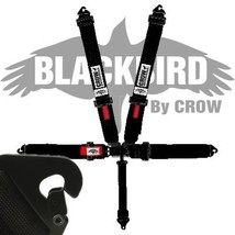 Crow Black Bird Quick Release Black Seat Belt 3 Inch Lap 3 Inch Shoulders 5 P... - £158.19 GBP