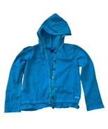 Naartjie Kids Girls Vintage Teal Hooded Button Down Jacket XXXL 9 Years - £11.30 GBP