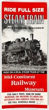 1981 Vintage Brochure North Freedom Wisconsin Steam Train Railway Museum... - $9.88