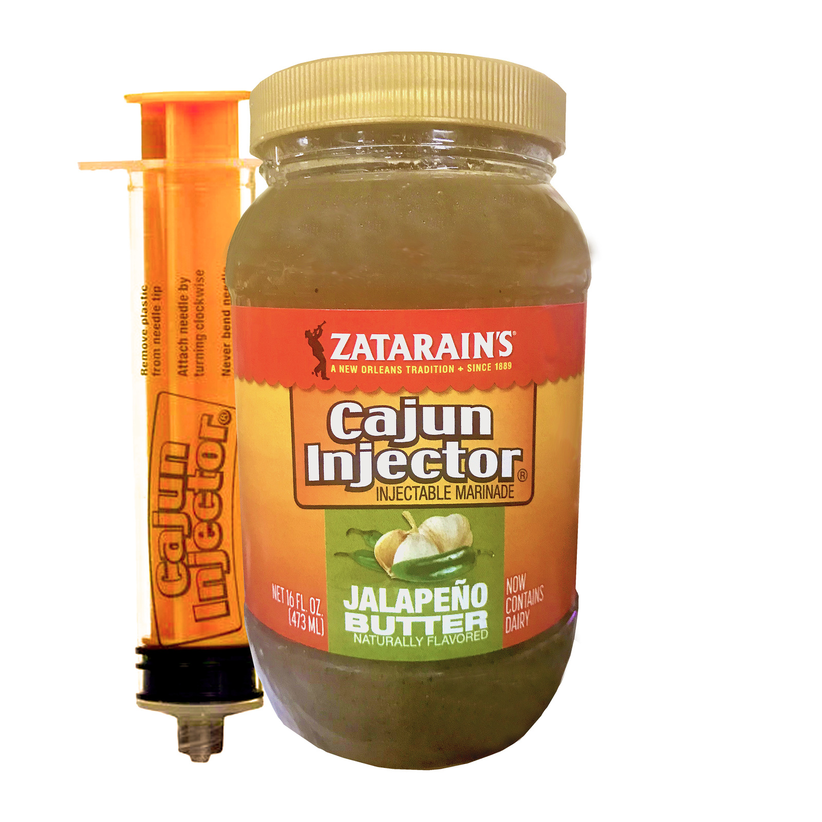 Zatarain's Cajun Injector Jalapeno Butter Recipe Injectable Marinade with Inject - $25.99