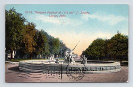 Thompson Fountain 11th and J Street View Lincoln Nebraska 1911 DB Postcard P12 - £3.85 GBP